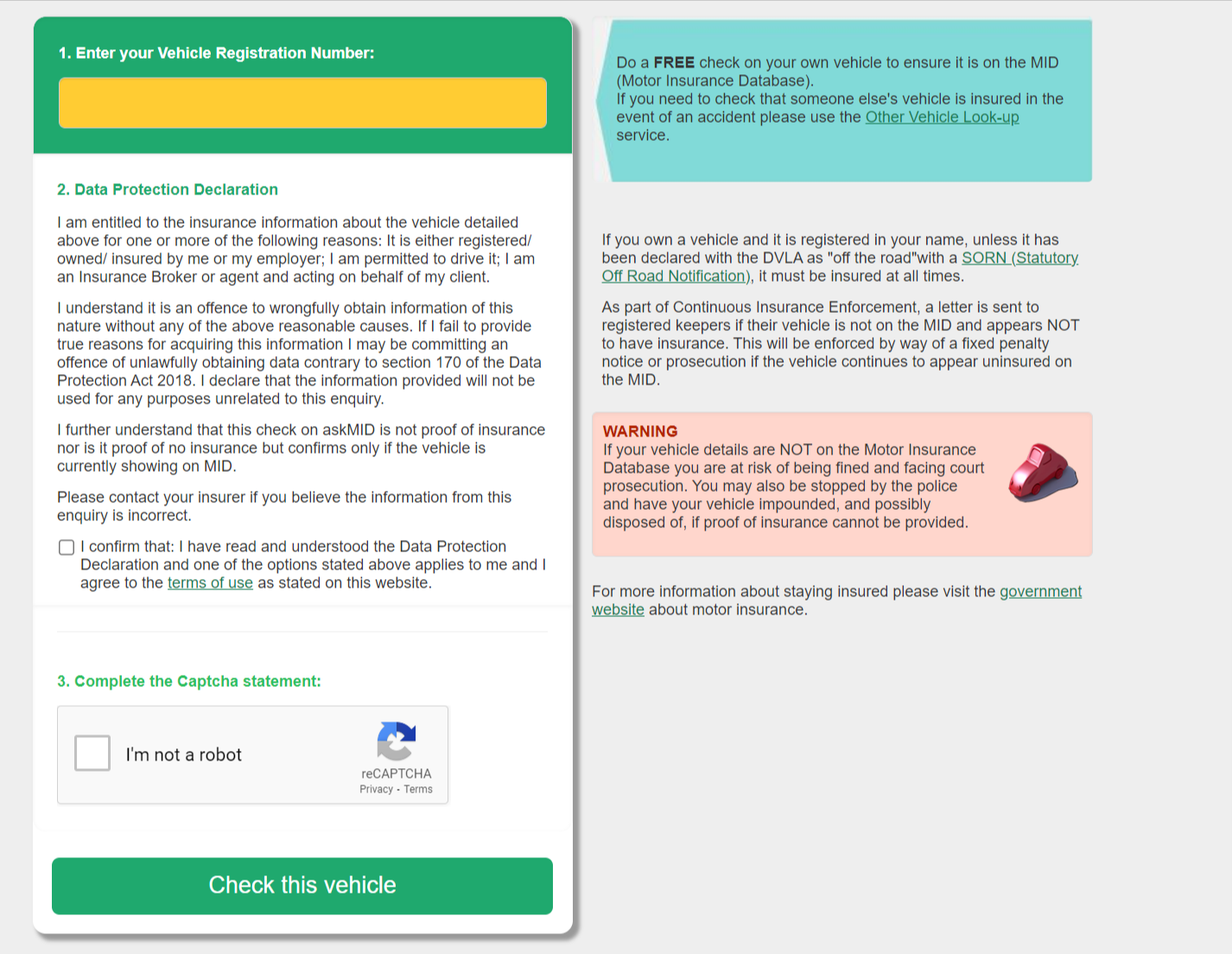 Check If Your Car Is Insured - Compass Vehicle Services Ltd